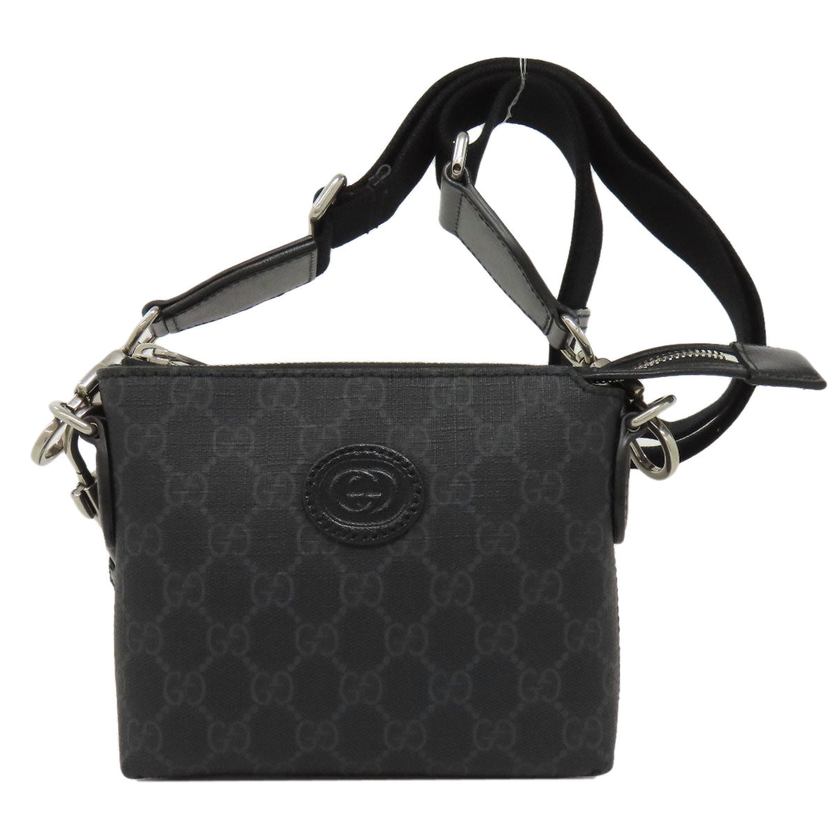 Gucci PVC GG Supreme Black Shoulder Bag