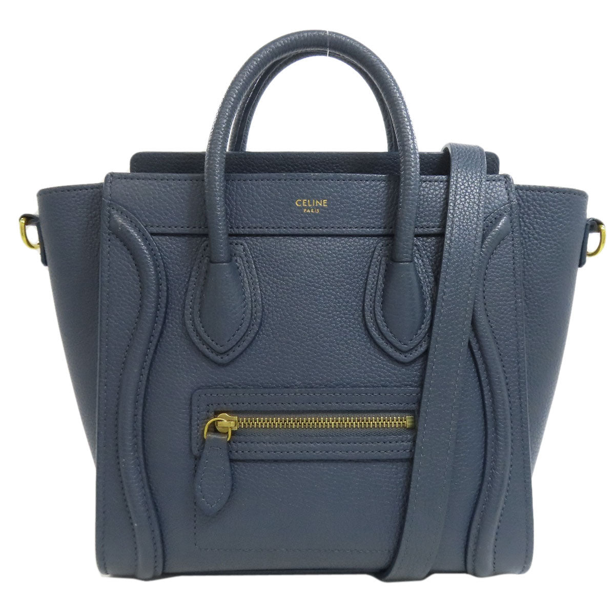 Calfskin Luggage Nano Way Women Blue Travel Bag