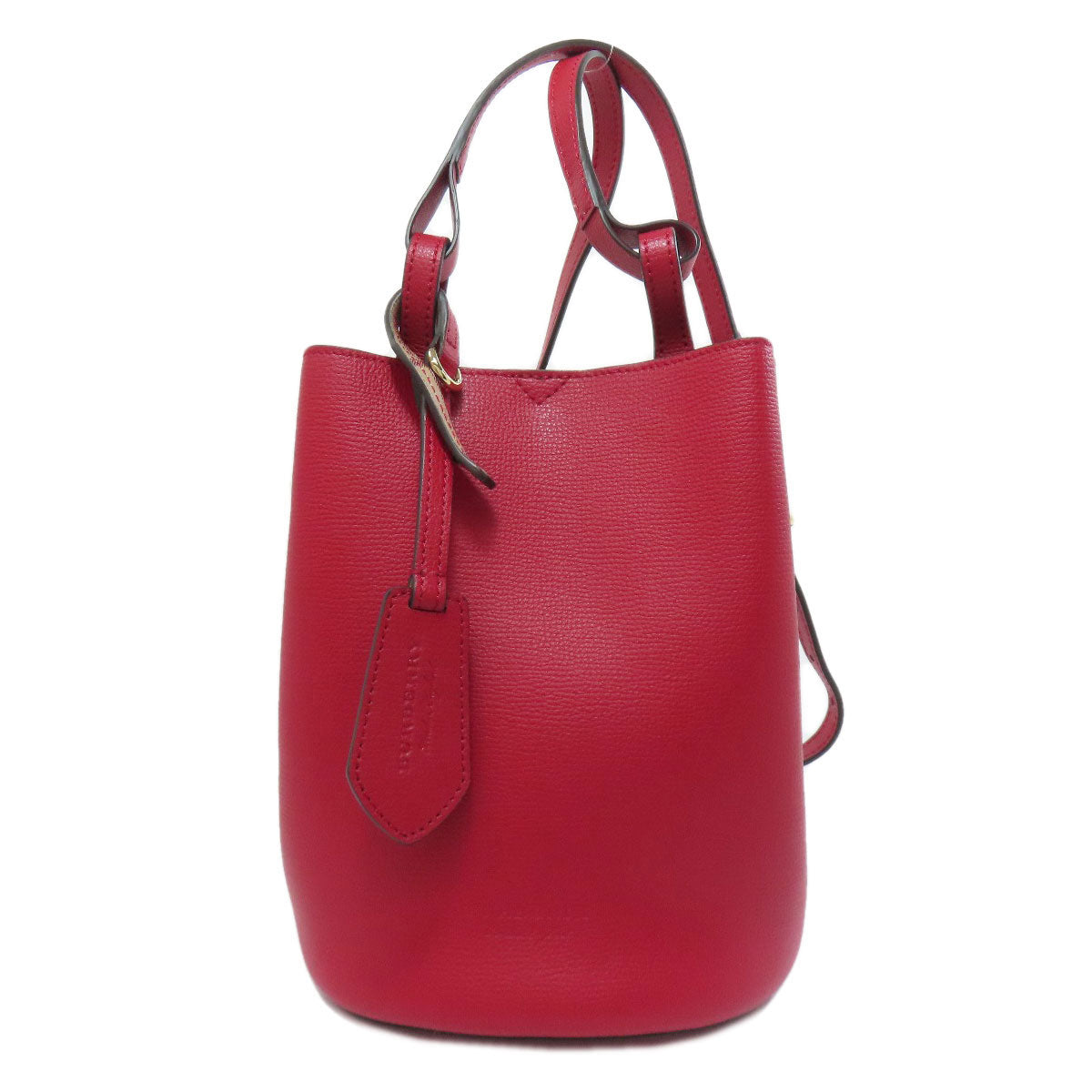 Burberry Shoulder Bag Long Shoulder Women Leather Red