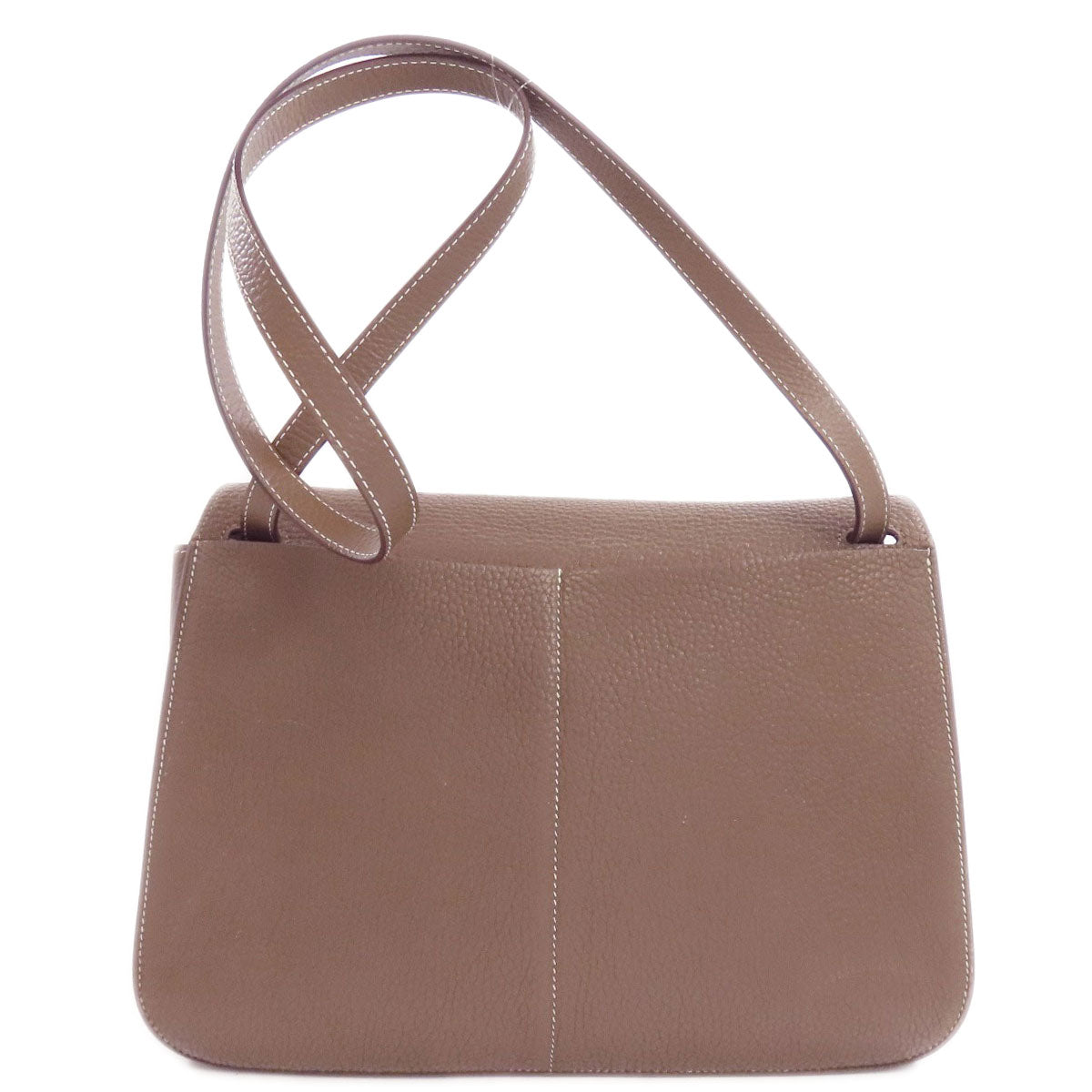 Shoulder Bag Taurillon Clemence Arzan Etop Silvermetal Beige