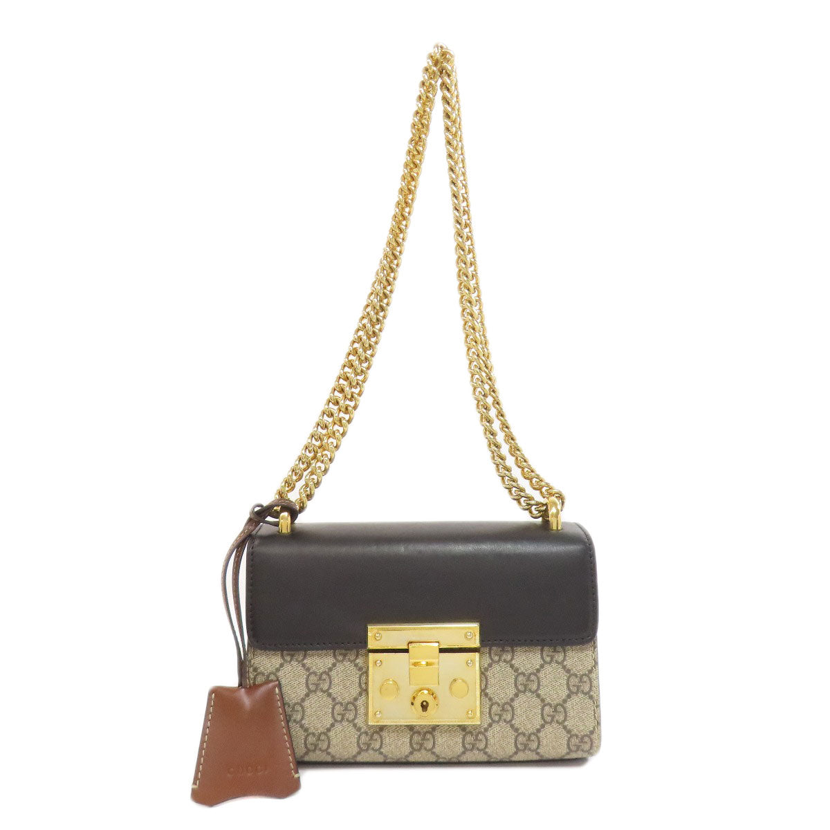 Gucci PVC GG ChainShoulder Brown Shoulder Bag