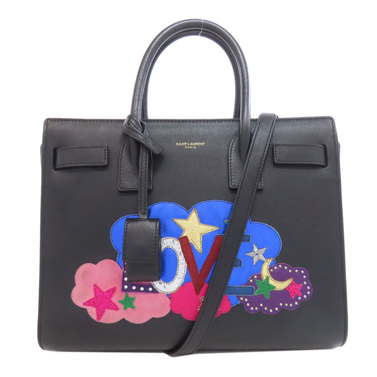 Saint Handbag Calfskin Way Black Travel Bag