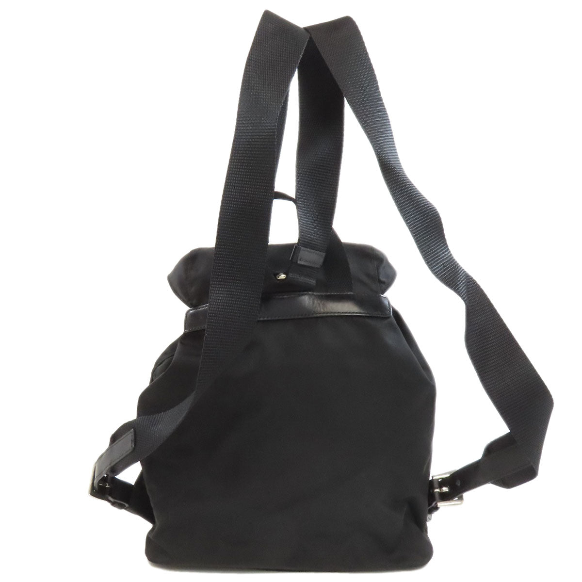 Backpack Logometal Handbag Nylon Black