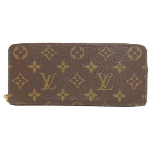 Louis Vuitton Long Purse M60742 Portefeuille Clemence Monogram Canvas Brown Wallet Case 2