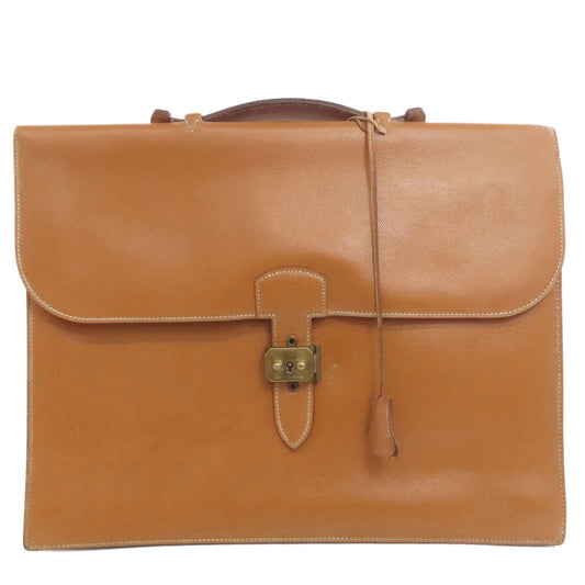 Hermes Business Bag Courchevel Sac Adepeche Gold Travel Bag