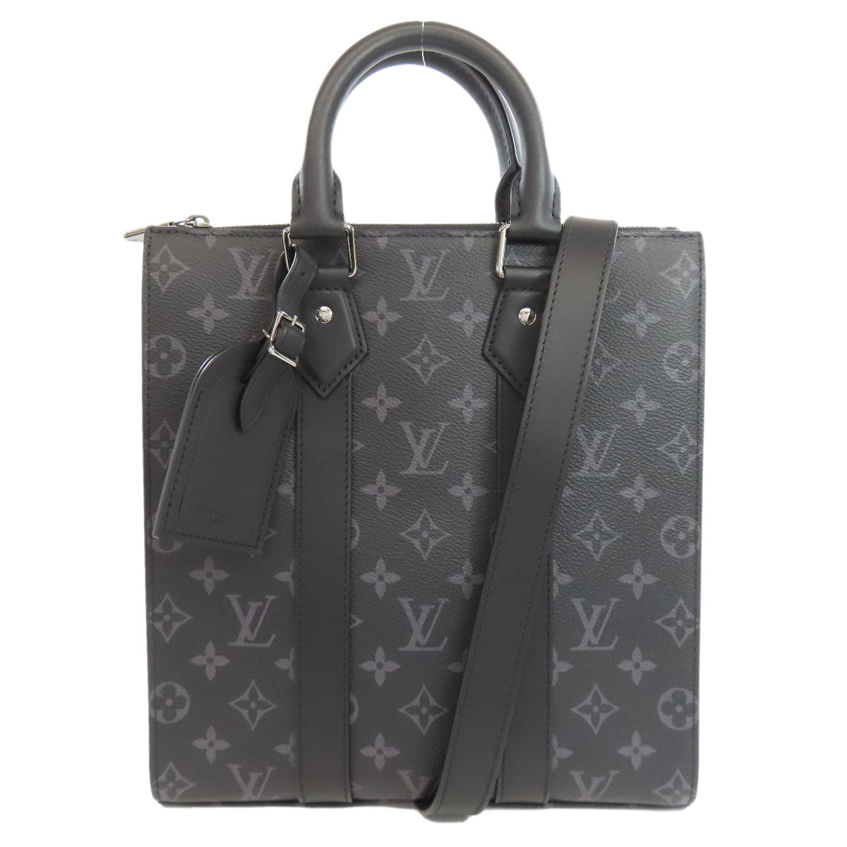 Louis Vuitton M46456 Eclipse Sac Plat Cloth Monogram Gray Shoulder Bag