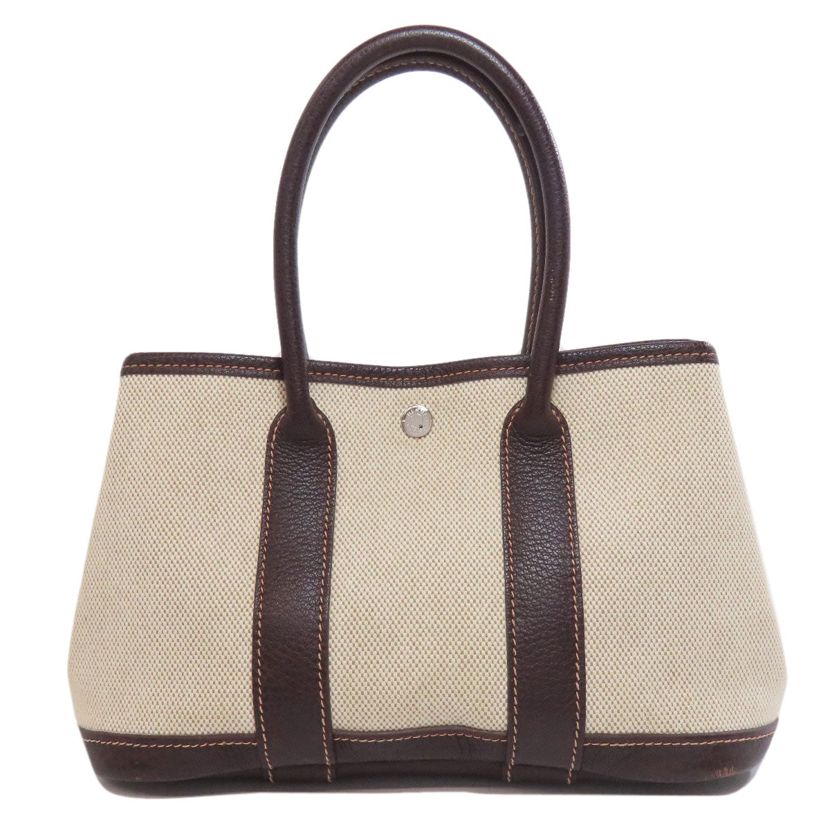 Hermes Handbag Tower Ash Garden Party Ttpm Silvermetal Beige Travel Bag