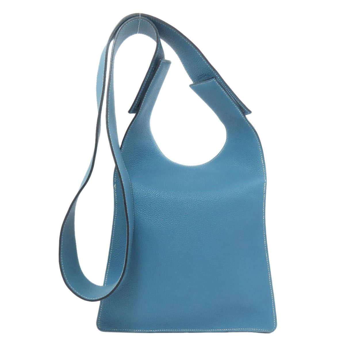 Hermes Shoulder Bag Togo Simple Design Jean Blue