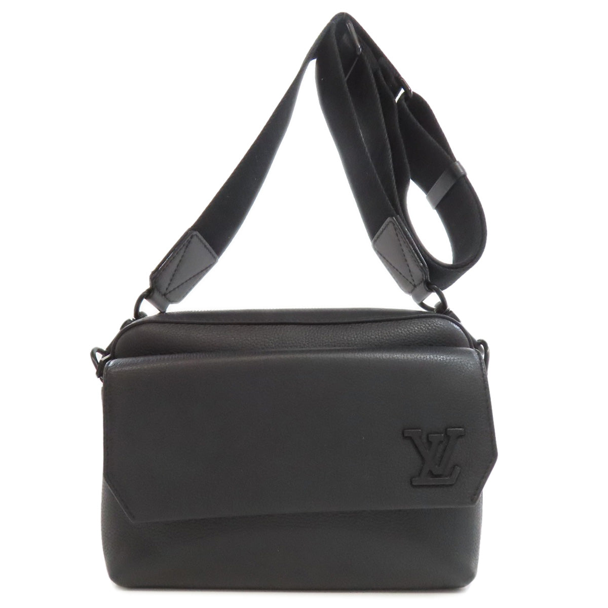 Louis Vuitton M22482 Fast Line Messenger Leather Black Crossbody Bag