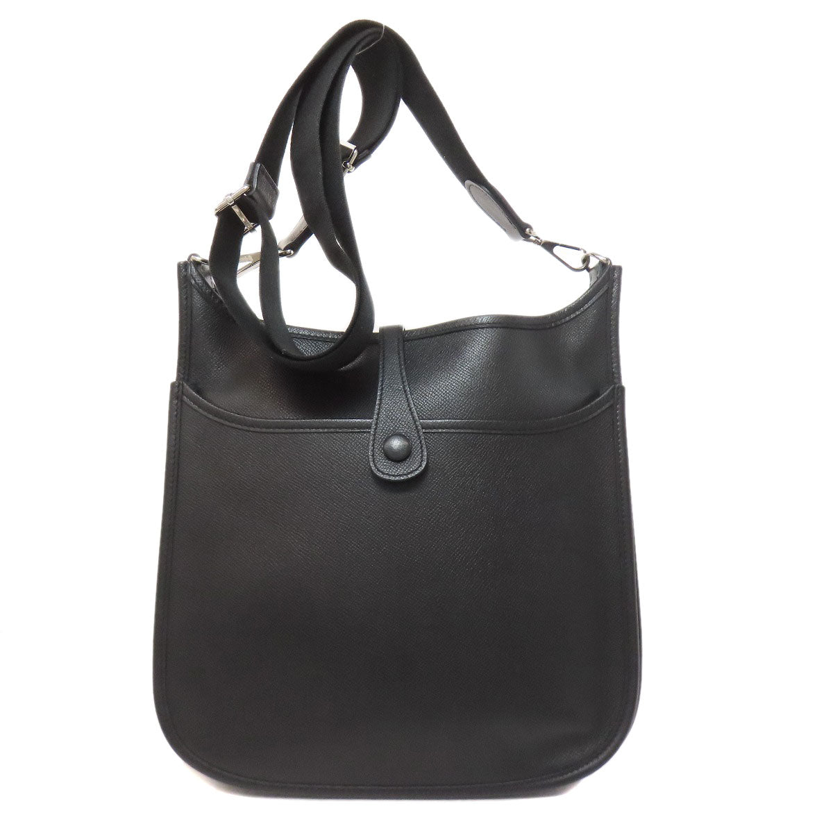 Hermes Shoulder Bag Epsom Evelyn Pm Silvermetal Black