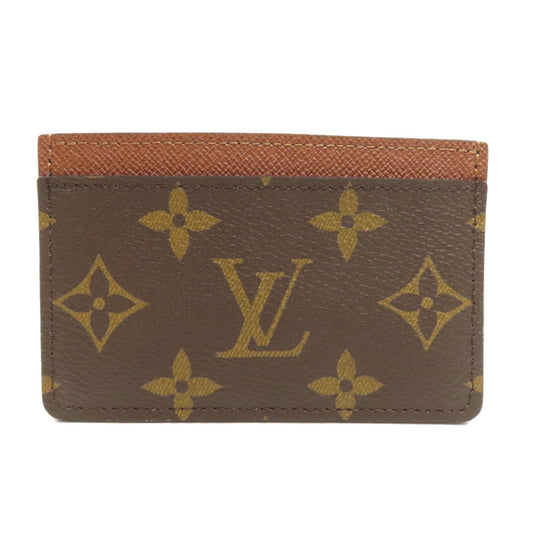 Louis Vuitton M61733 Porte Cartes・Simple Monogram Canvas Brown Wallet Case