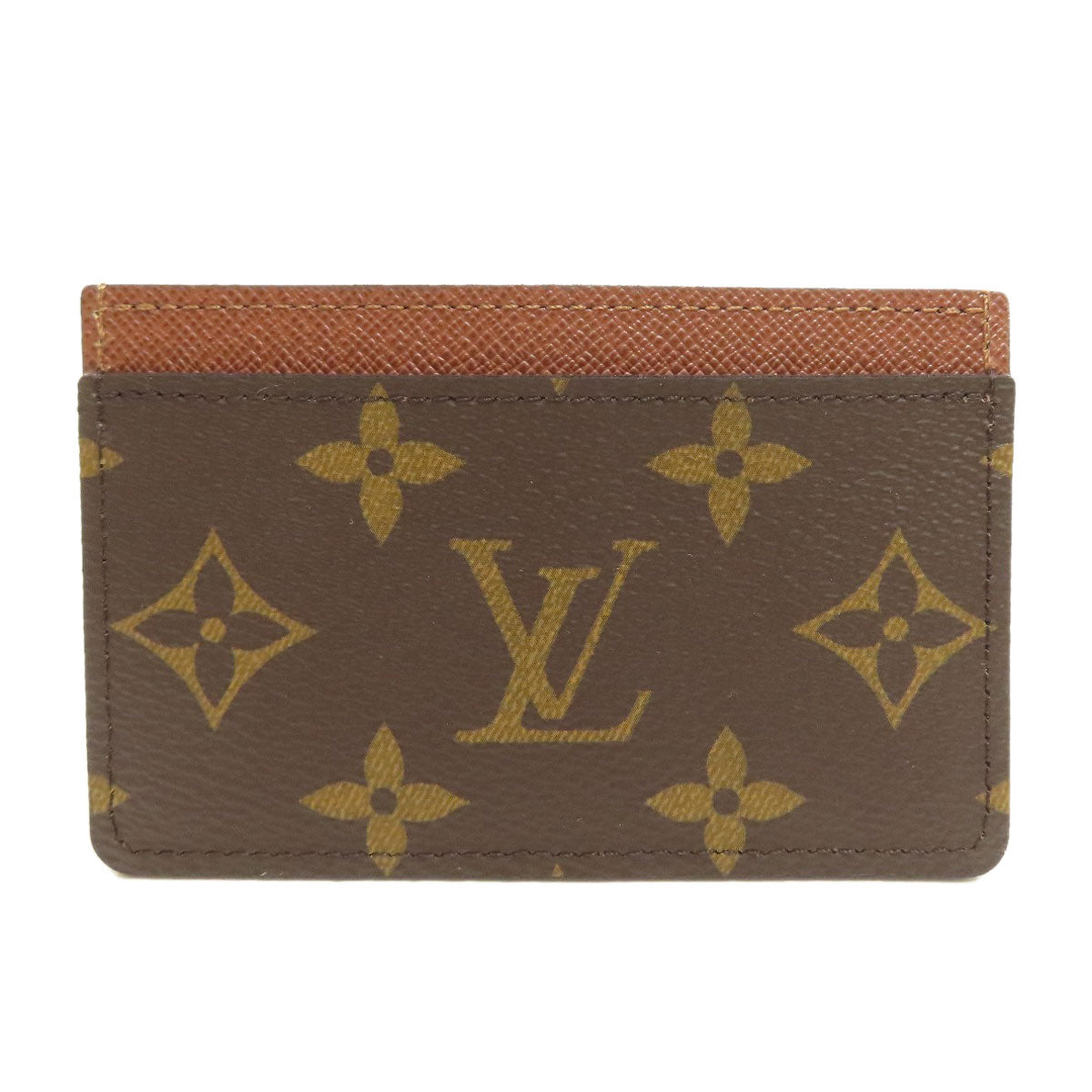 Louis Vuitton M61733 Porte Cartes・Simple Monogram Canvas Brown Wallet Case
