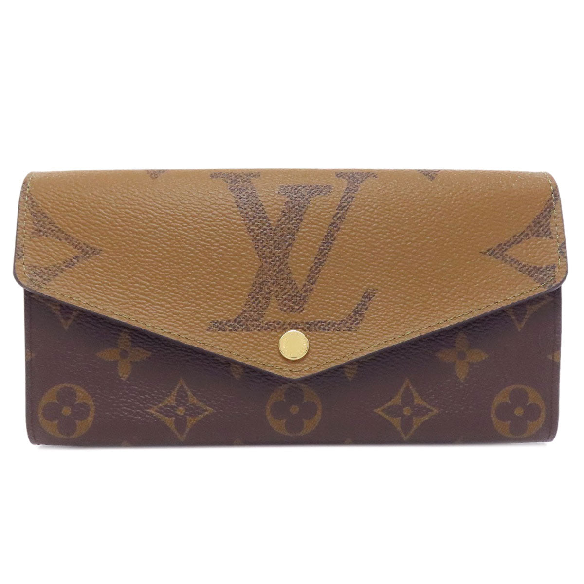 Louis Vuitton Long Purse M80726 reverse Portefeuille Monogram Brown Wallet Case 2