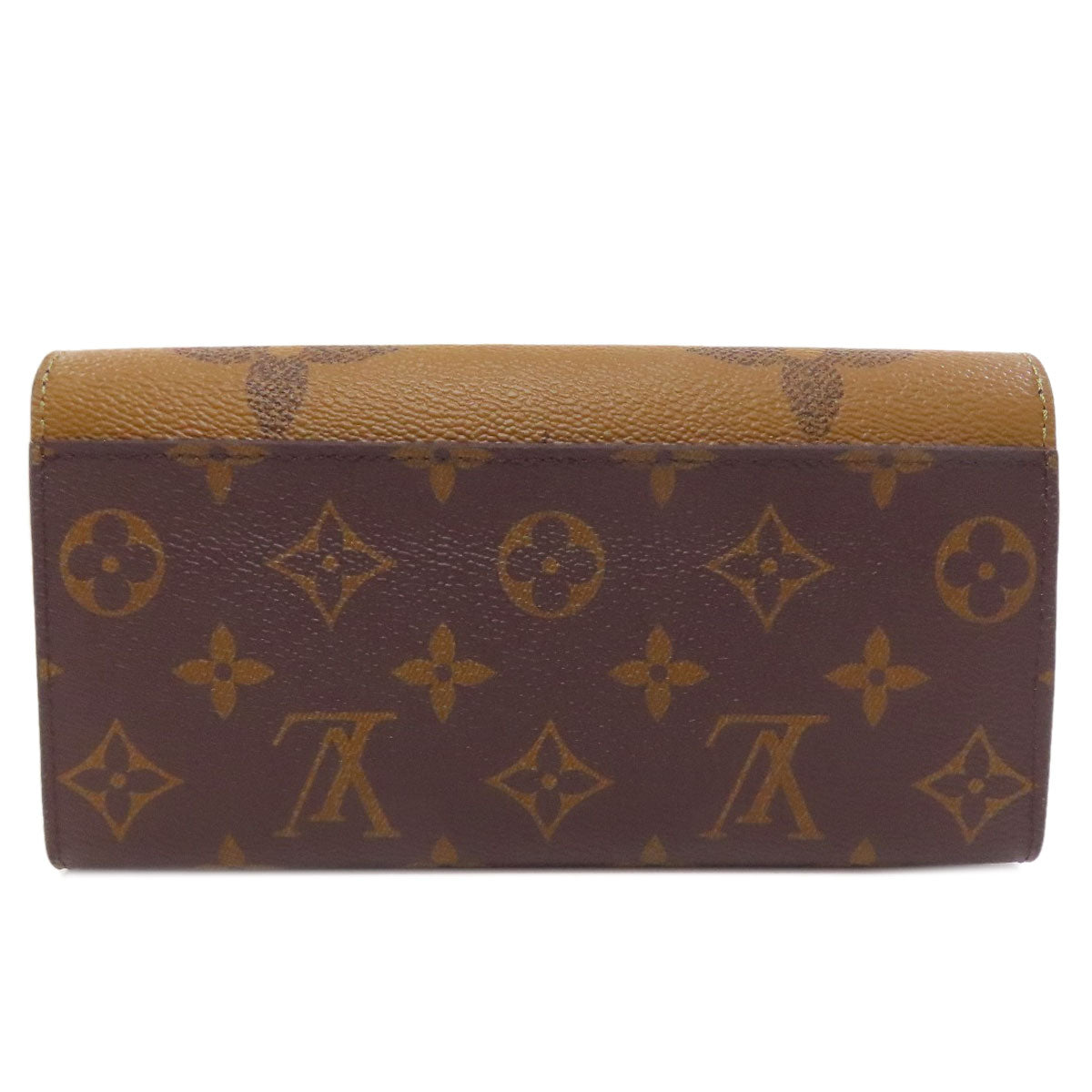 Louis Vuitton Long Purse M80726 reverse Portefeuille Monogram Brown Wallet Case 2