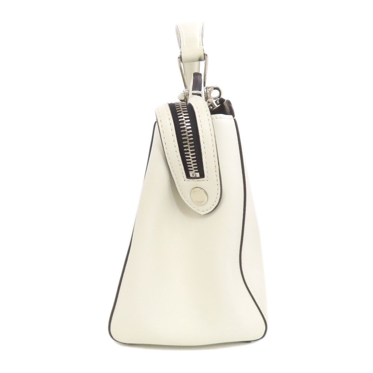 Fendi Handbag Calfskin Dotcom 2Way White Travel Bag