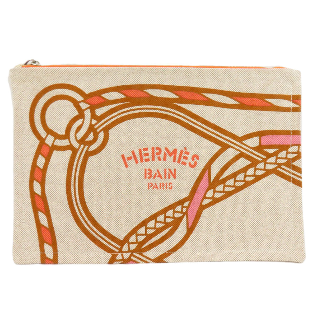 Accessory Pouch Handbag Canvas Beige Travel Bag