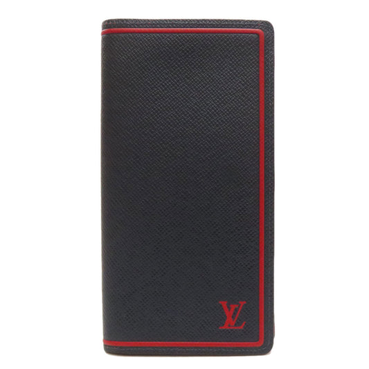 Louis Vuitton Long Purse M63434 Taiga Portefeuille Leather Navy Wallet Case