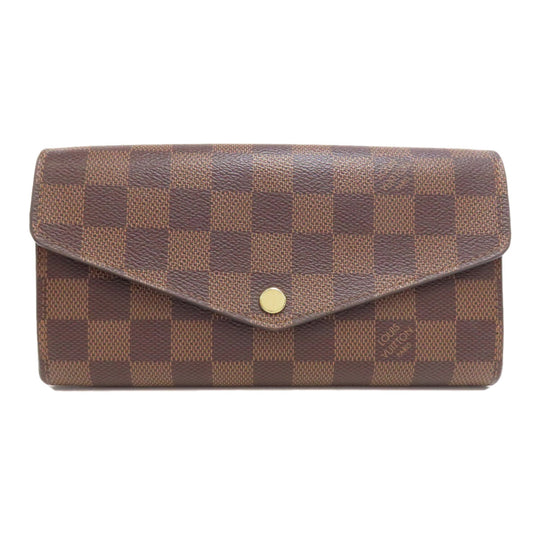 Louis Vuitton Long Purse M63209 Damier Portefeuille Canvas Brown Wallet Case