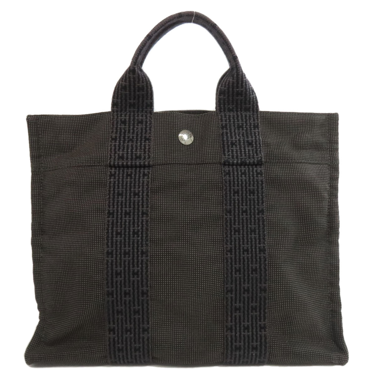 Hermes Handbag Her Line Tote Pm Canvas Gray Tote Bag