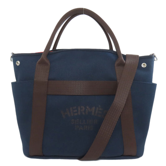 Hermes Tote Bag Sac De Pansage Graeme Canvas Navy