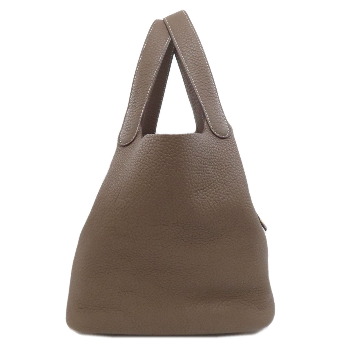 Hermes Handbag Epsom Picotin Lock Mm Etoupe Metal Beige Gold Travel Bag