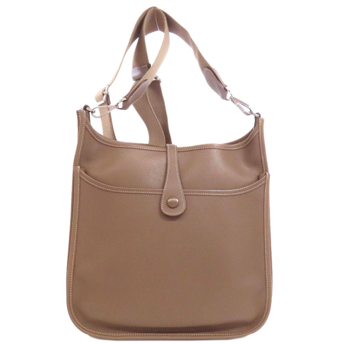 Hermes Shoulder Bag Epsom Evelyn Pm Etop Silvermetal Beige