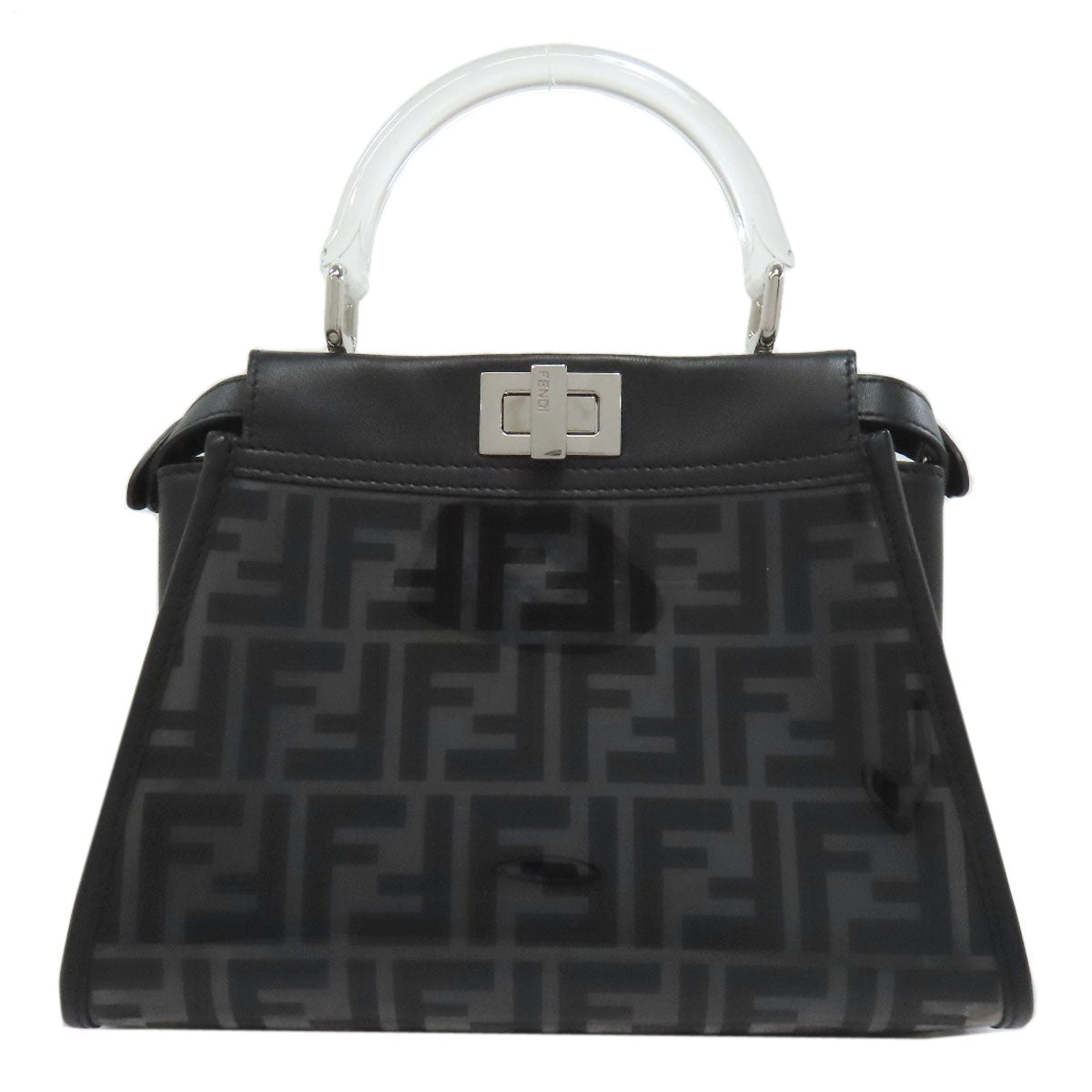 Fendi Handbag Plastics Peekaboo 2Way Black Mini Travel Bag