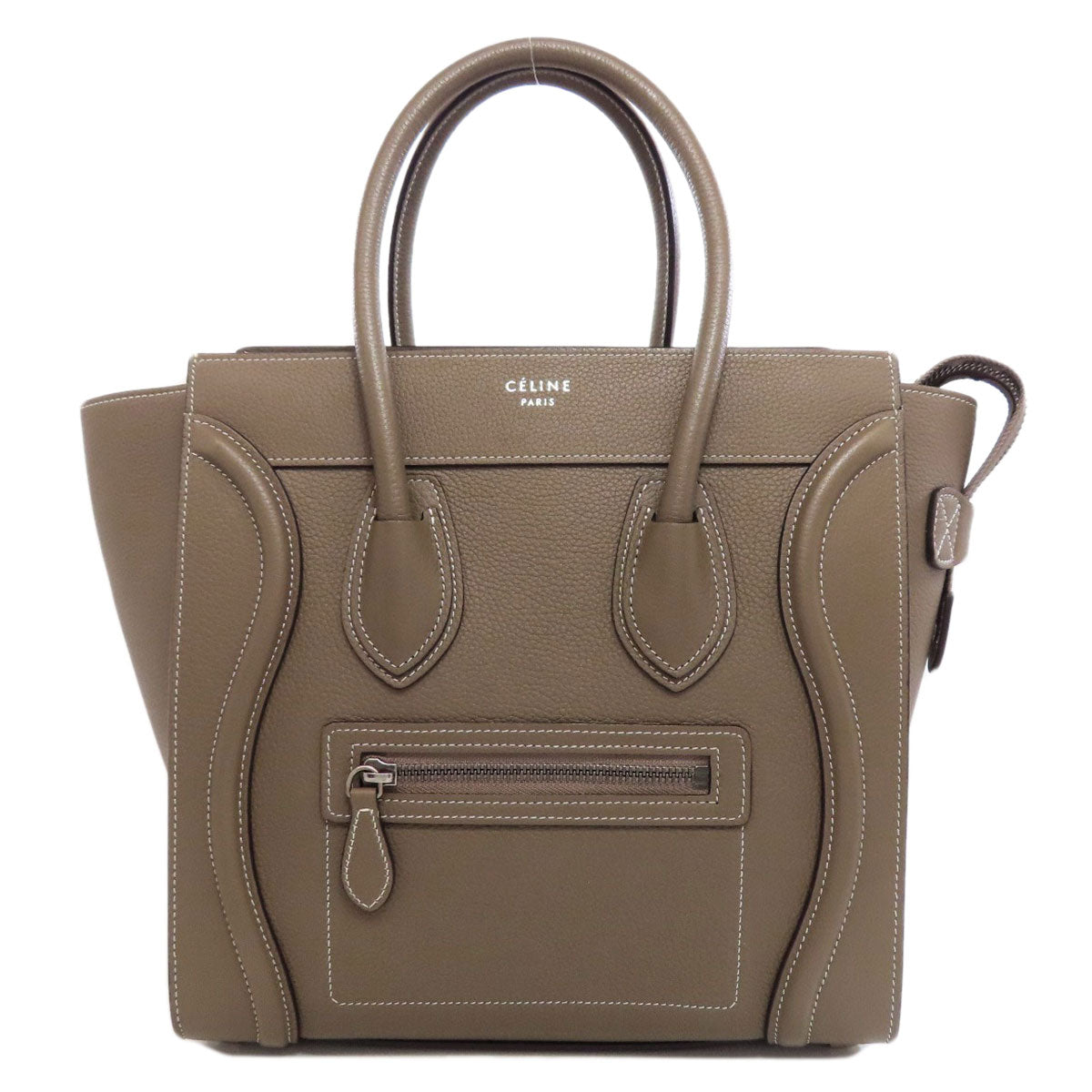 Tote Bag Calfskin Luggage Micro Brown