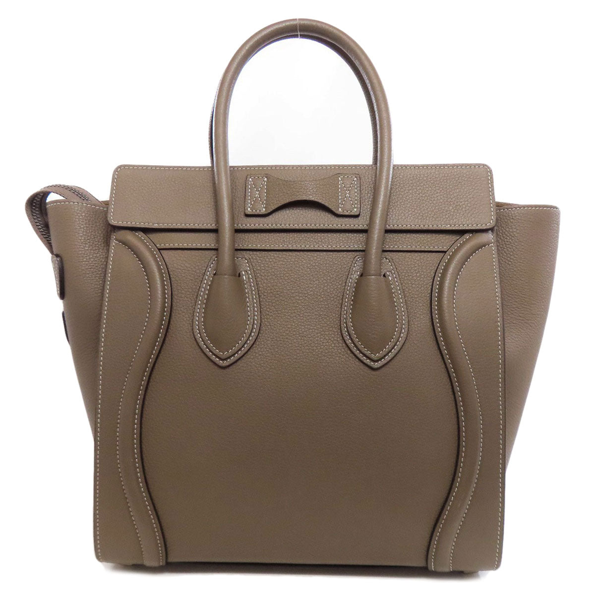 Tote Bag Calfskin Luggage Micro Brown