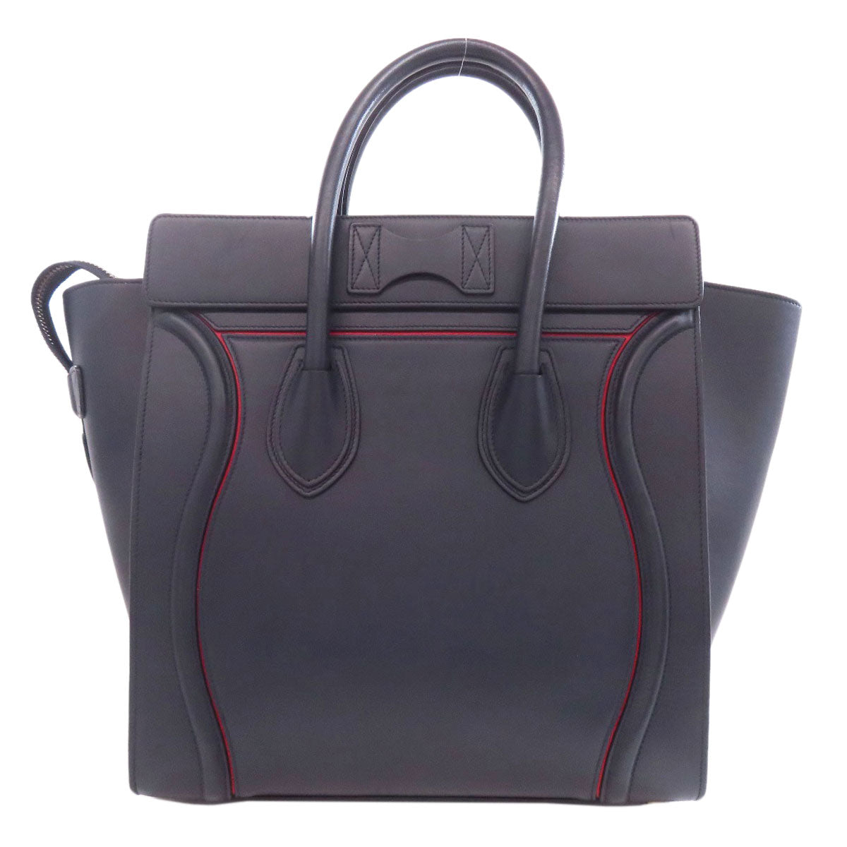 Tote Bag Calfskin Navy Luggage Medium