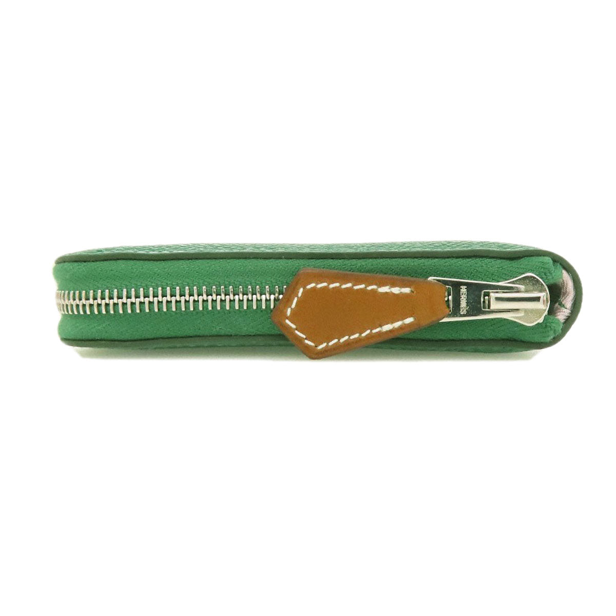 Coin Case Epsom Azap Silkin Compact Silvermetal Green Travel Bag