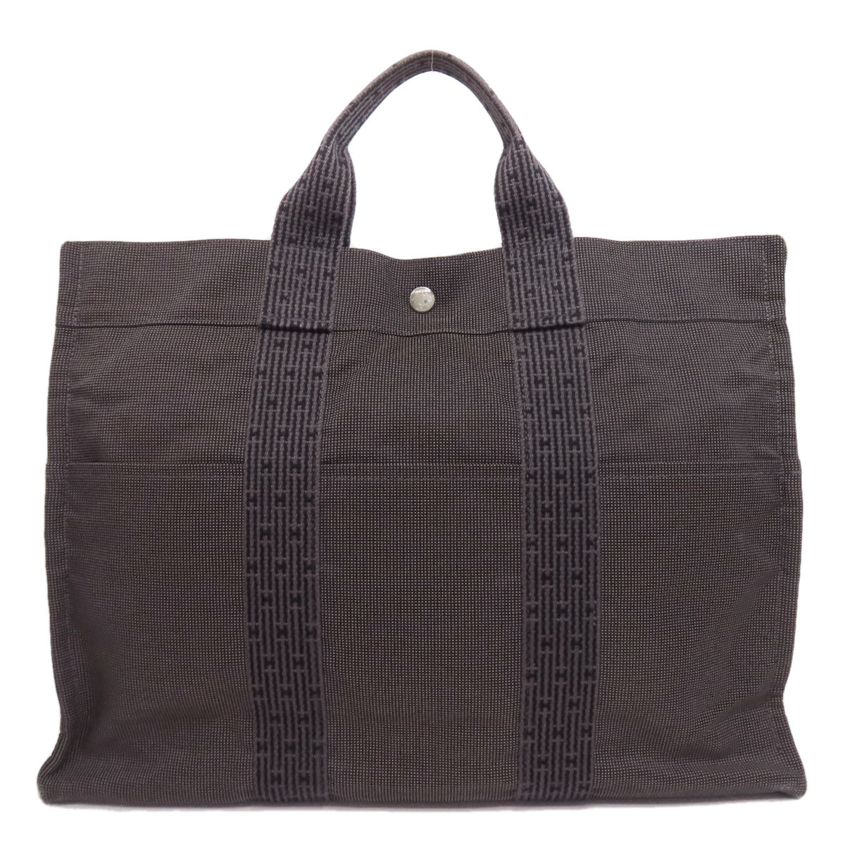 Hermes Tote Bag Her Linemm Canvas Gray