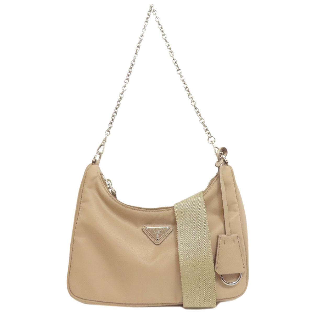 Re Edition Logometal Way Nylon Beige Travel Bag