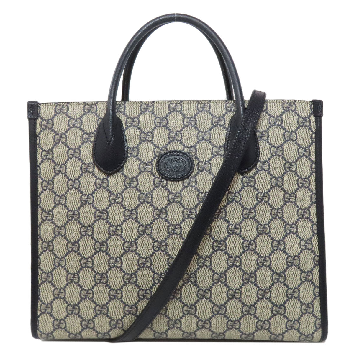 Gucci PVC GG Supreme 2WAY Navy Tote Bag