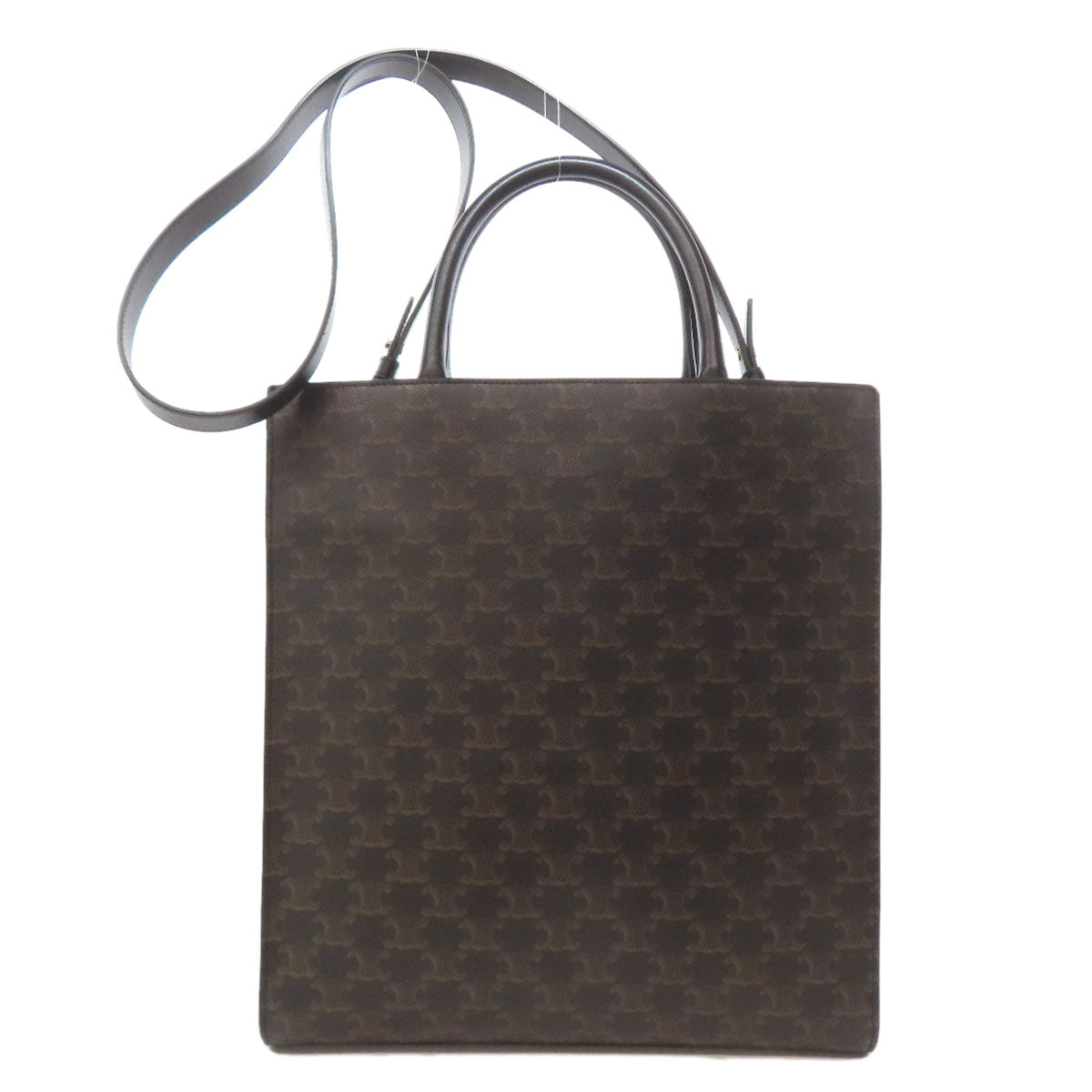 Pvc Vertical Cabas Triomphe Way Brown Travel Bag