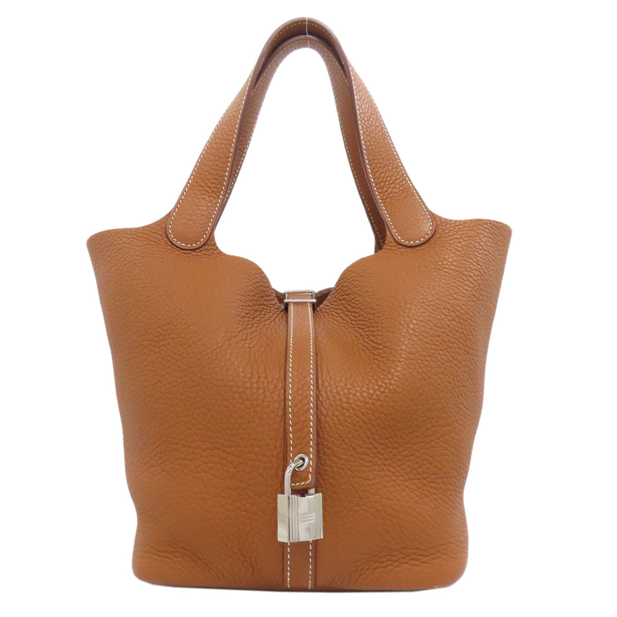 Hermes Handbag Taurillon Clemence Picotin Lock Mm Silvermetal Gold Travel Bag