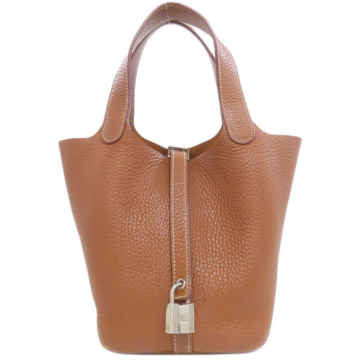 Hermes Handbag Taurillon Clemence Picotin Lock Pm Silvermetal Gold Travel Bag