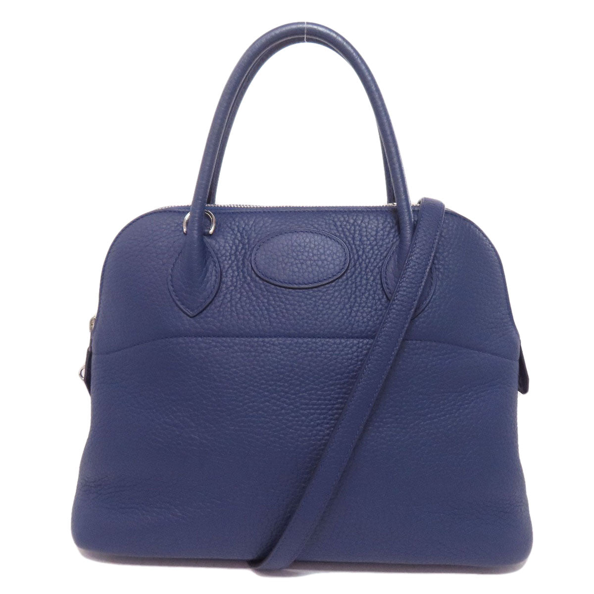 Taurillon Clemence Bolide Silvermetal Blue Travel Bag