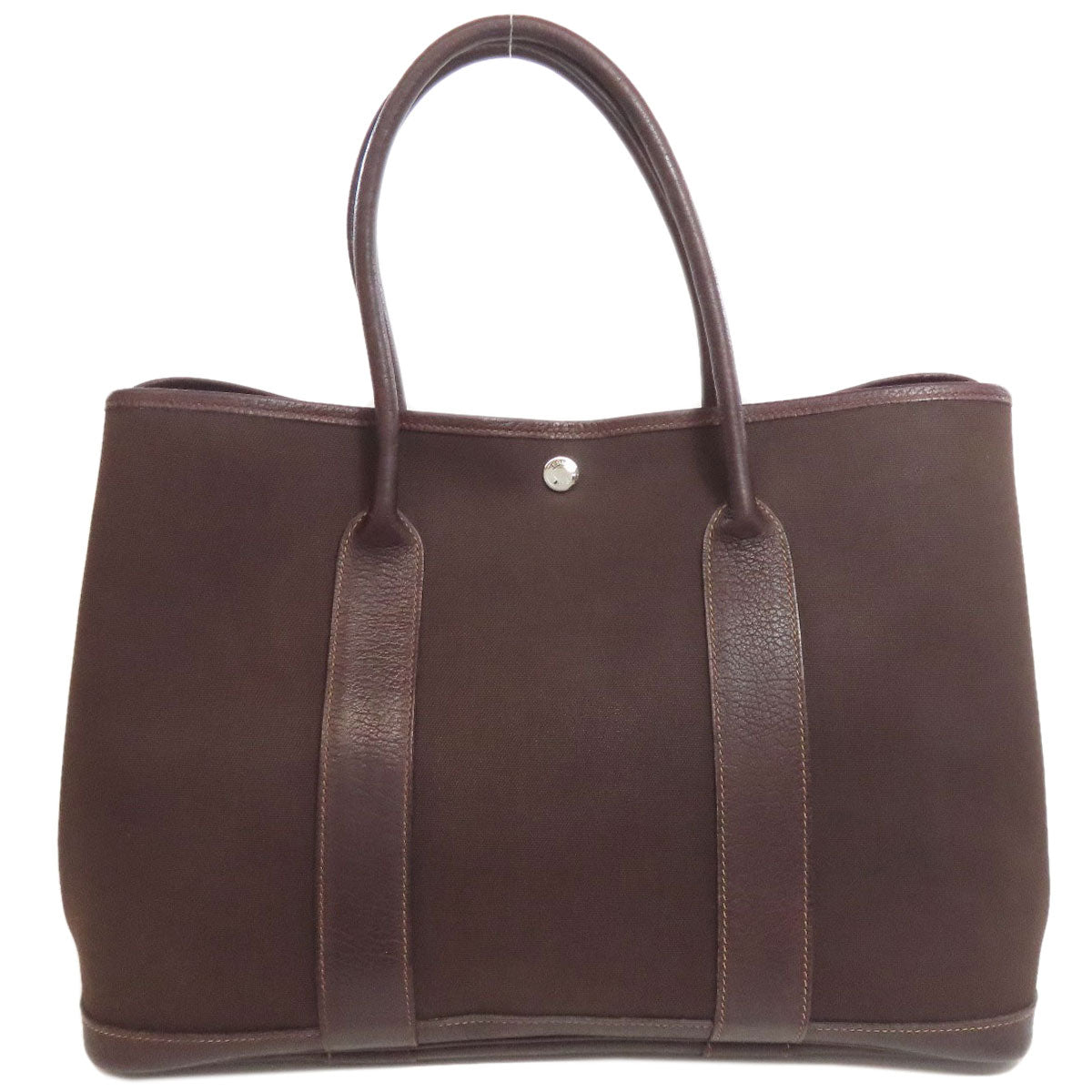 Hermes Tote Bag Towar Officche Garden Party Pm Silvermetal Brown