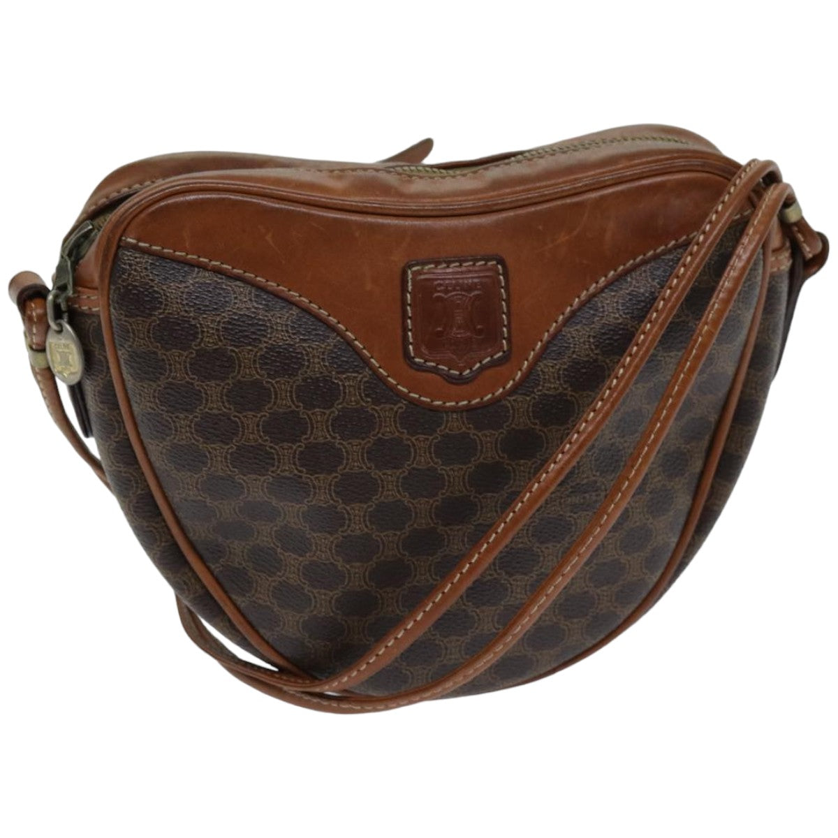 Luxury Macadam Shoulder Bag Pvc Canvas Brown