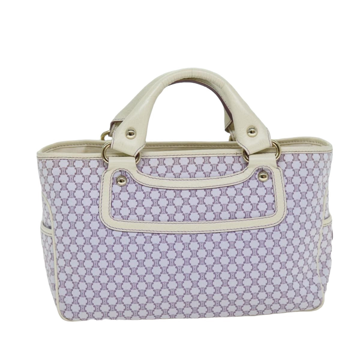 Luxury Macadam Tote Bag Purple Canvas