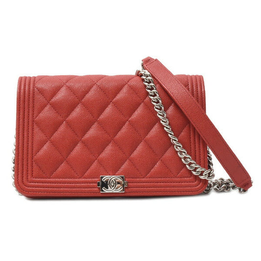 Boy Caviar Shoulder Bag Chain Wallet