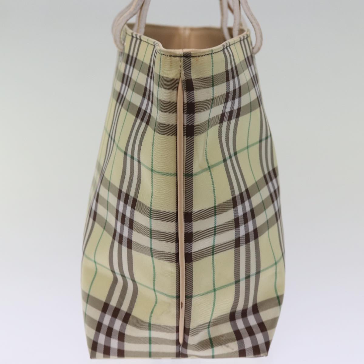 Burberry Luxury Nova Check Tote Bag Auth Nylon Beige
