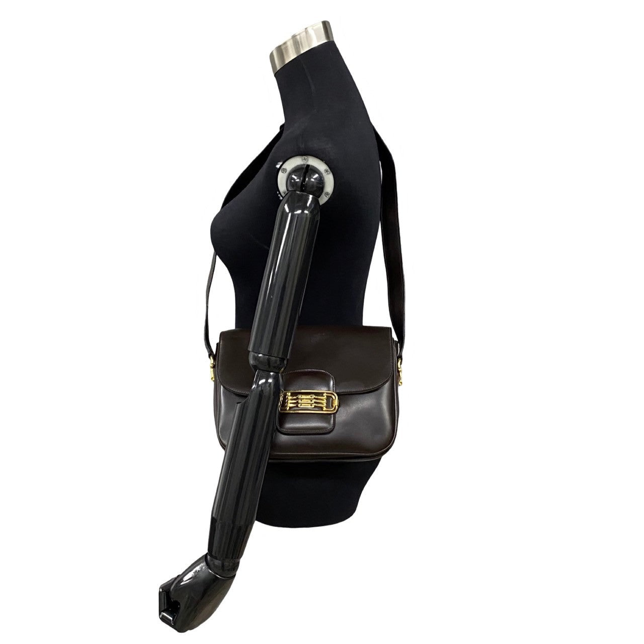 Shoulder Bag Horsebit Women Leather Brown