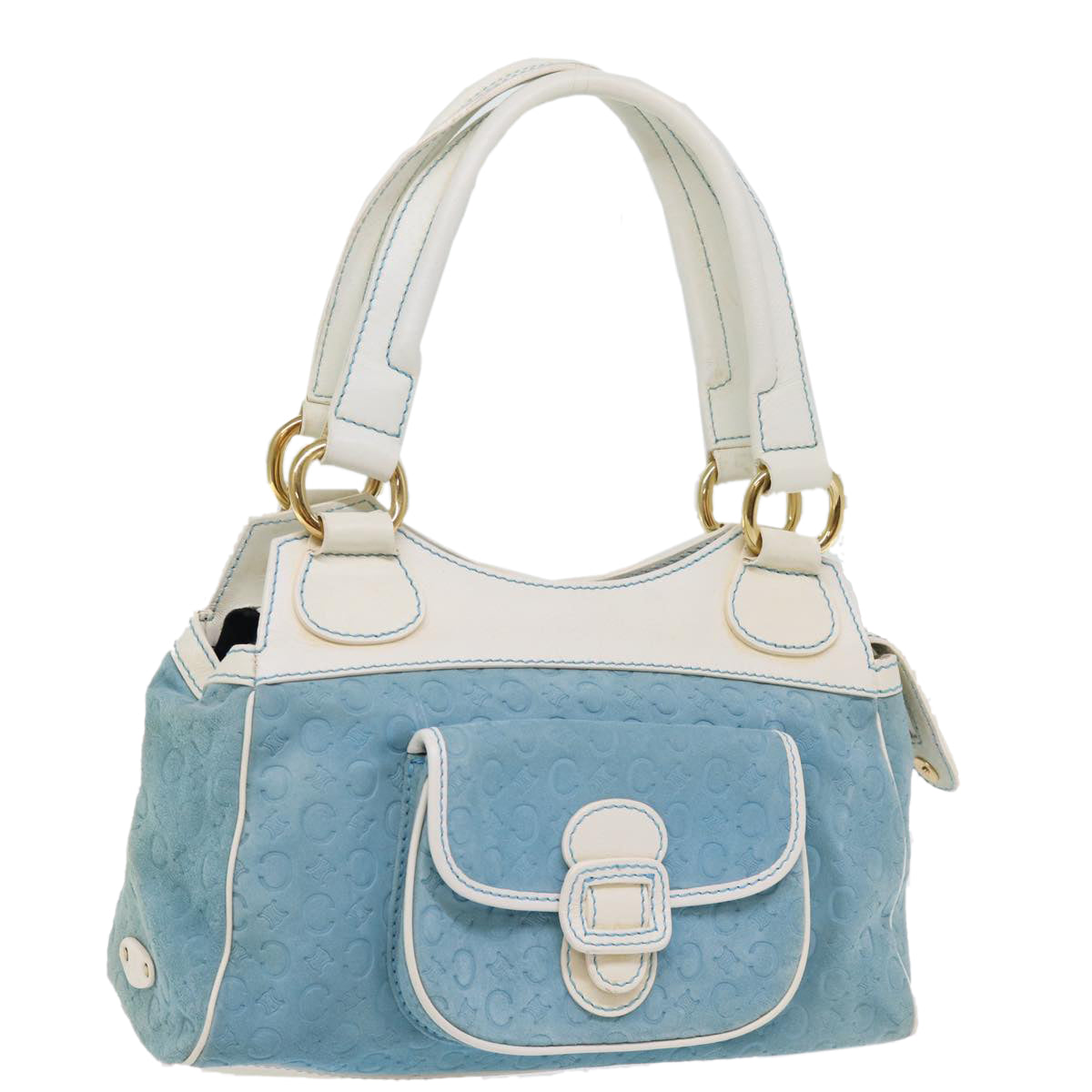 Luxury C Macadam Hand Bag Canvas Blue Travel Bag