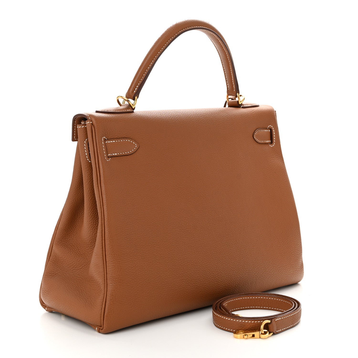 Hermes Togo Kelly Retourne Handbag Gold Travel Bag 32 Gold 1757525