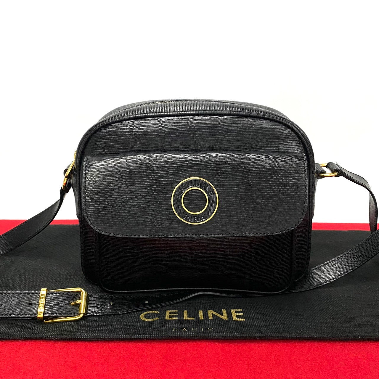 Shoulder Bag Circle Women(Unisex) Leather Black