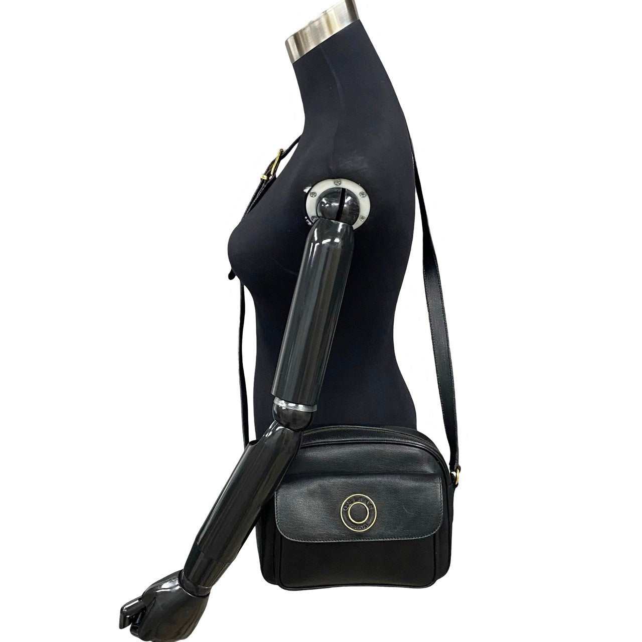 Shoulder Bag Circle Women(Unisex) Leather Black