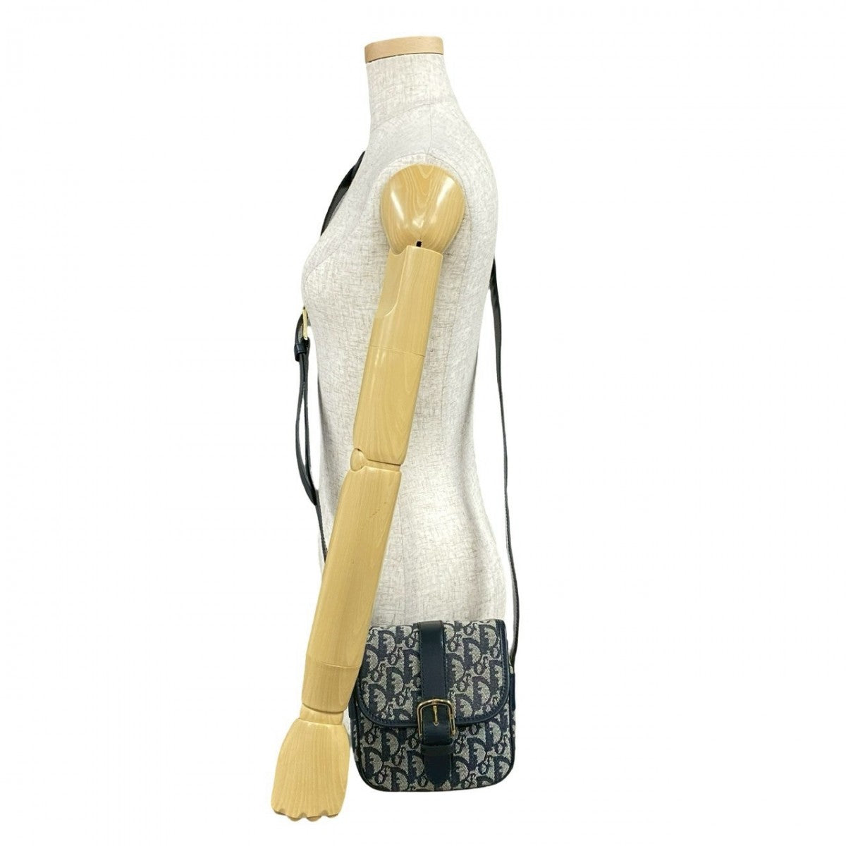 Dior Shoulder Bag , Navy Trotter Pattern Women Leather Canvas Pattern Women