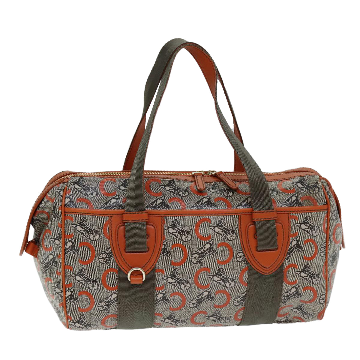 Luxury C Macadam Hand Bag Orange Canvas Travel Bag